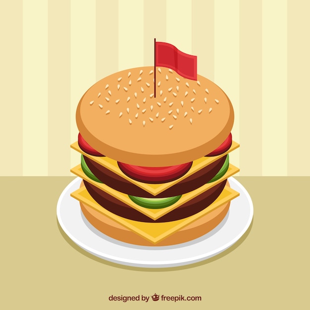 Fundo apetitoso do cheeseburger