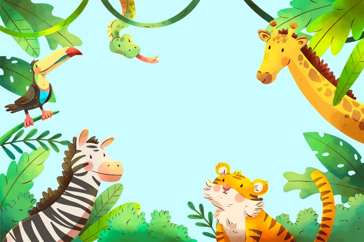 Vetor grátis fundo aquarela da vida selvagem