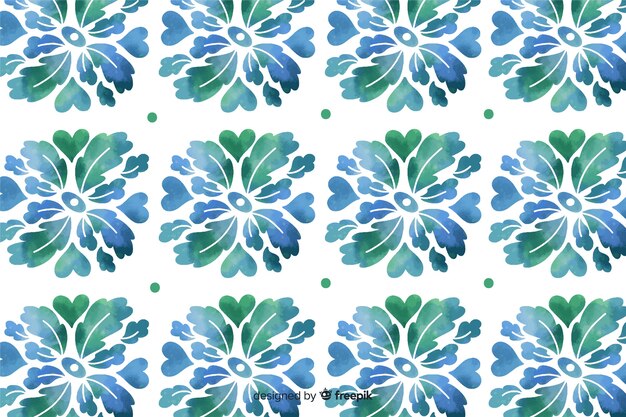 Fundo aquarela floral ornamental