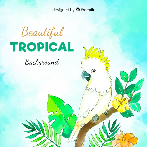 Fundo aquarela tropical