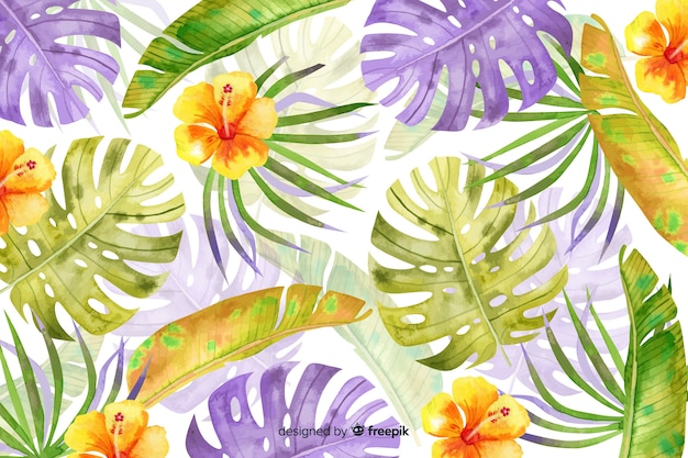 Fundo aquarela tropical