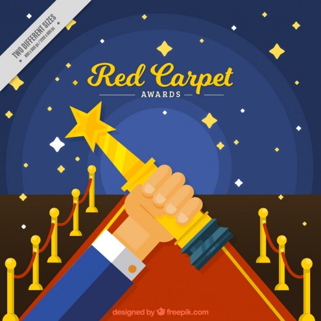 Vetor grátis fundo award no tapete vermelho