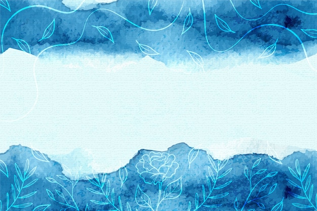 Fundo azul aquarela