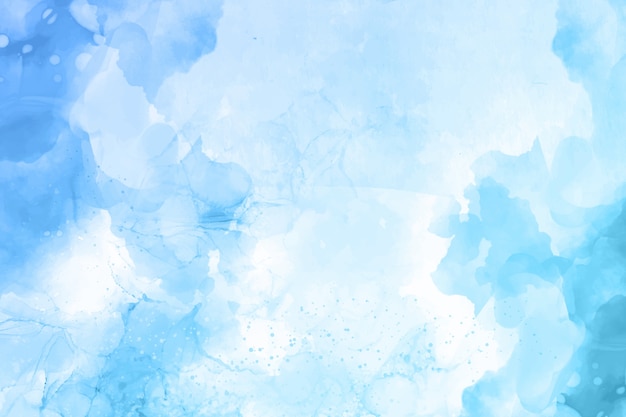 Fundo azul de aquarela