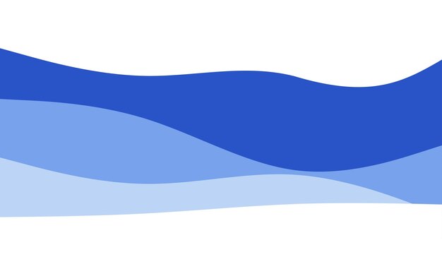 Fundo azul de ondas criativas composição de formas dinâmicas ilustração vetorial
