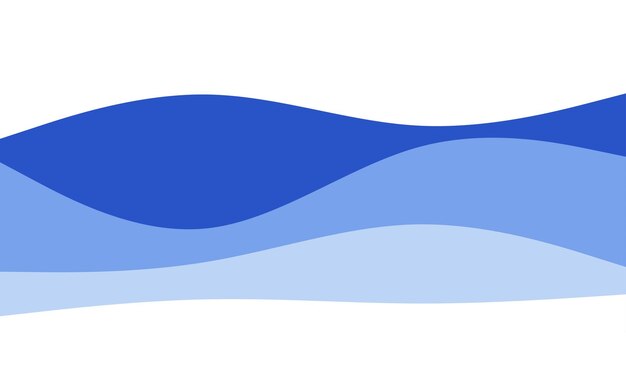 Fundo azul de ondas criativas composição de formas dinâmicas ilustração vetorial