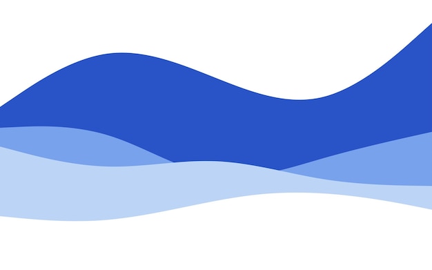 Fundo azul de ondas criativas composição de formas dinâmicas ilustração vetorial