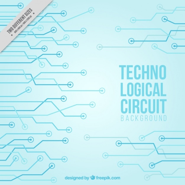 Vetor grátis fundo azul do circuito tecnológico
