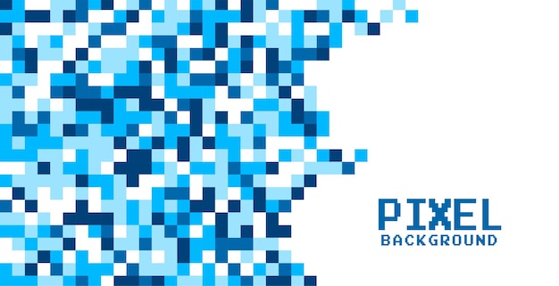 Fundo azul dos blocos de pontos de pixel