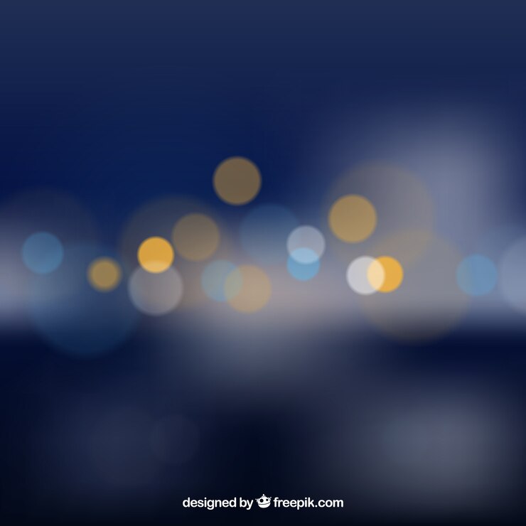 Vetor grátis fundo azul escuro com efeito bokeh
