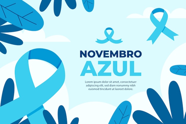 Vetor grátis fundo azul liso de novembro em espanhol