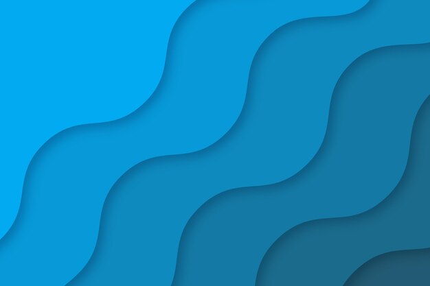 Fundo azul ondulado estilo papel