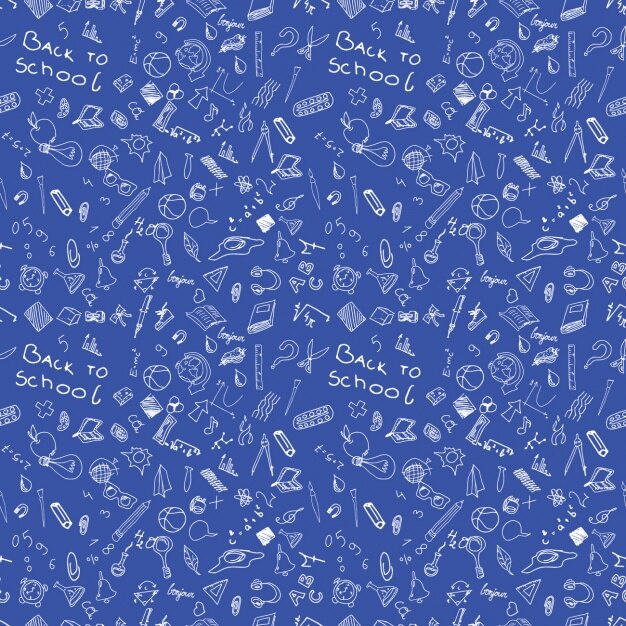 Vetor grátis fundo azul para o regresso à escola