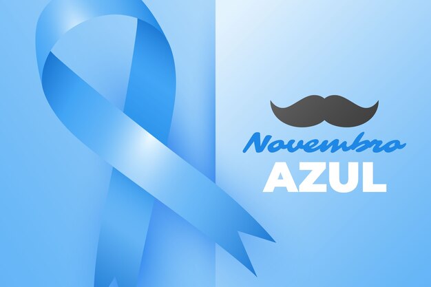 Fundo azul realista de novembro em espanhol