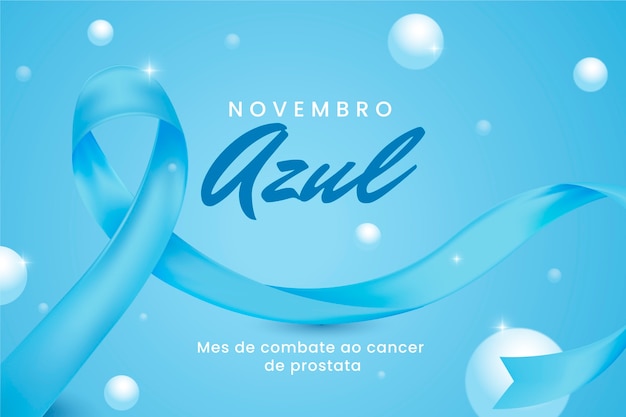 Vetor grátis fundo azul realista de novembro em espanhol