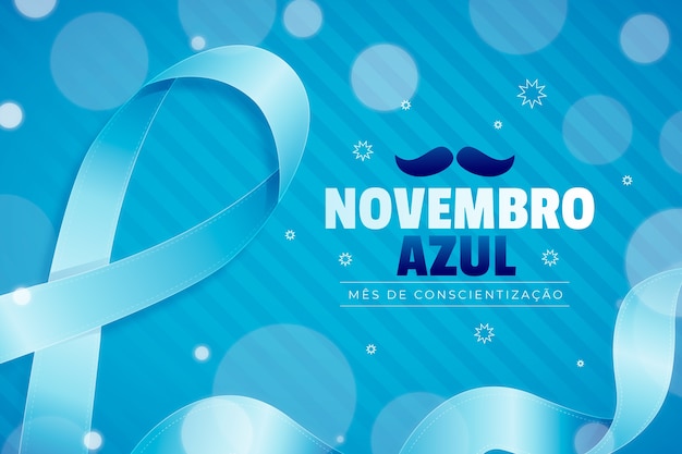 Fundo azul realista de novembro em espanhol