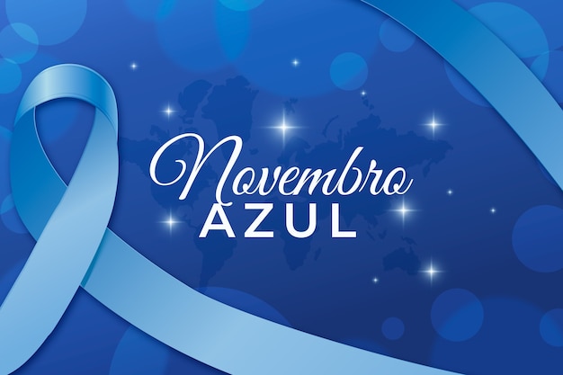 Vetor grátis fundo azul realista de novembro