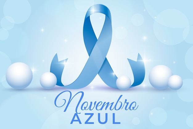 Vetor grátis fundo azul realista de novembro