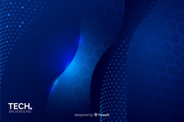 Fundo azul tecnologia abstrata