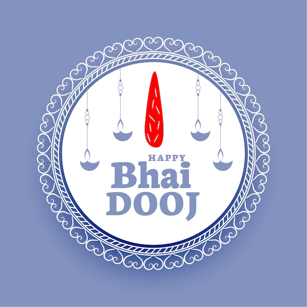 Vetor grátis fundo azul tradicional indiano feliz bhaidooj