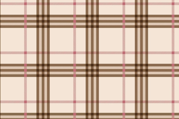 Fundo bege tartan, vetor de design tradicional escocês