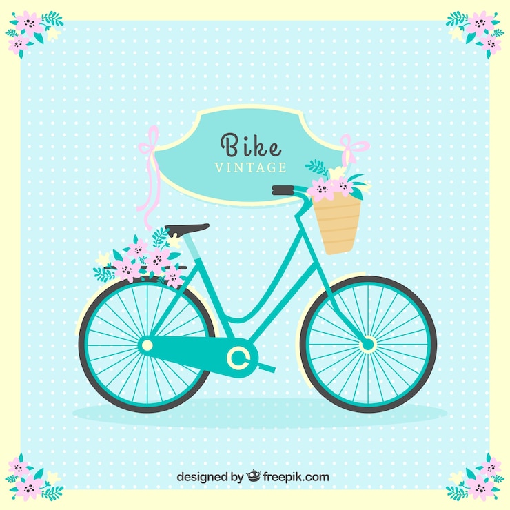Vetor grátis fundo bonito da bicicleta