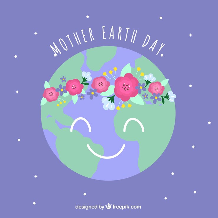 Vetor grátis fundo bonito para o dia internacional da terra em design plano