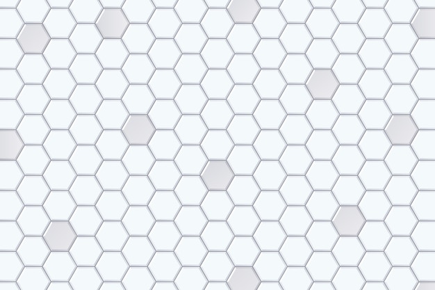 Fundo branco gradiente com hexágonos