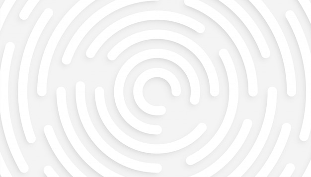 Vetor grátis fundo branco mínimo com design circular 3d