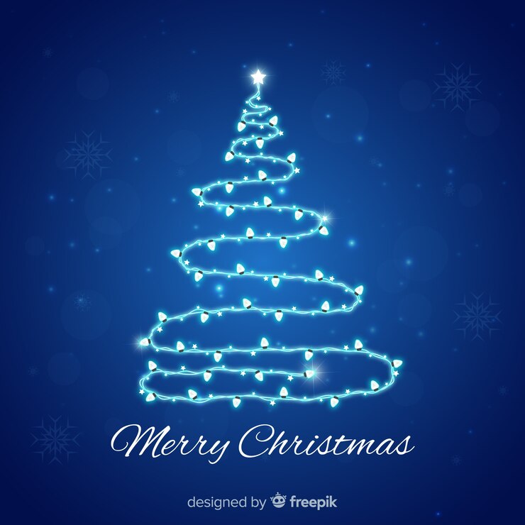 Vetor grátis fundo brilhante de árvore de natal