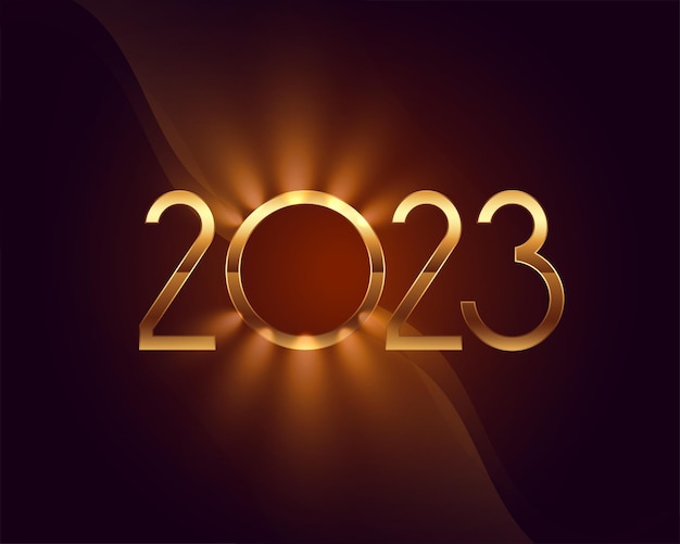 Vetor grátis fundo brilhante elegante do ano novo 2023 com efeito de luz