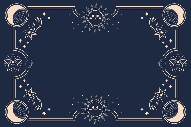 Fundo celestial desenhado à mão