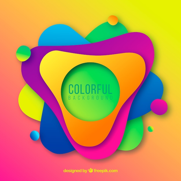 Fundo colorido com formas abstratas