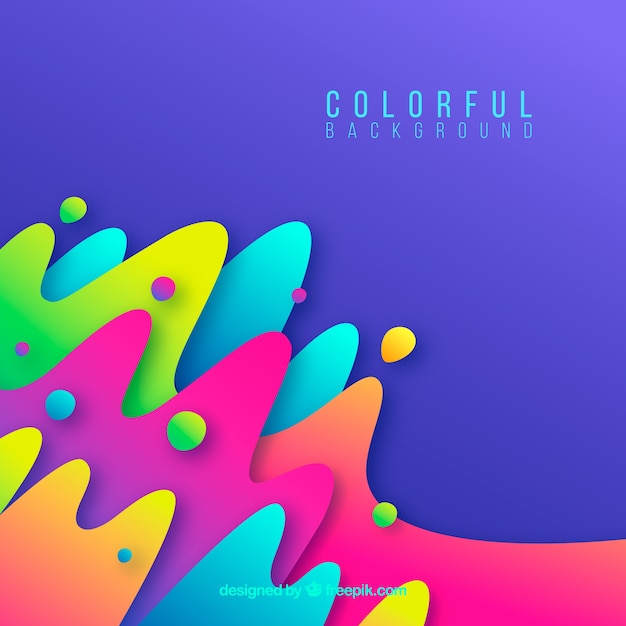 Fundo colorido com formas abstratas