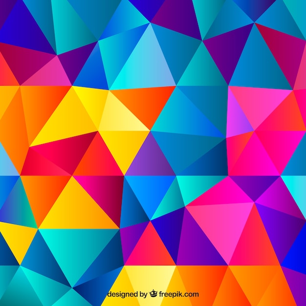 Vetor grátis fundo colorido com formas geométricas