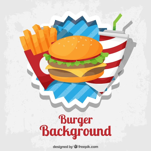 Vetor grátis fundo colorido com menu do fast food