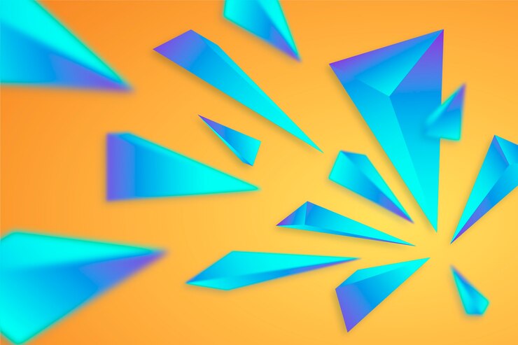 Vetor grátis fundo colorido com triângulos 3d
