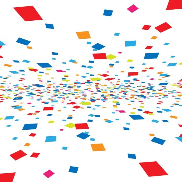 Vetor grátis fundo colorido confetti