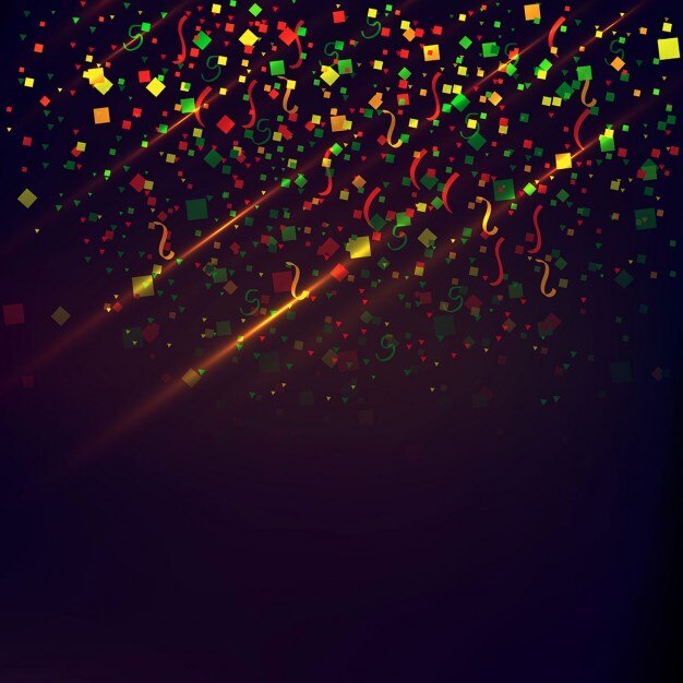 Vetor grátis fundo colorido confetti