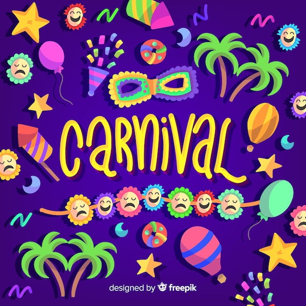 Fundo colorido de carnaval