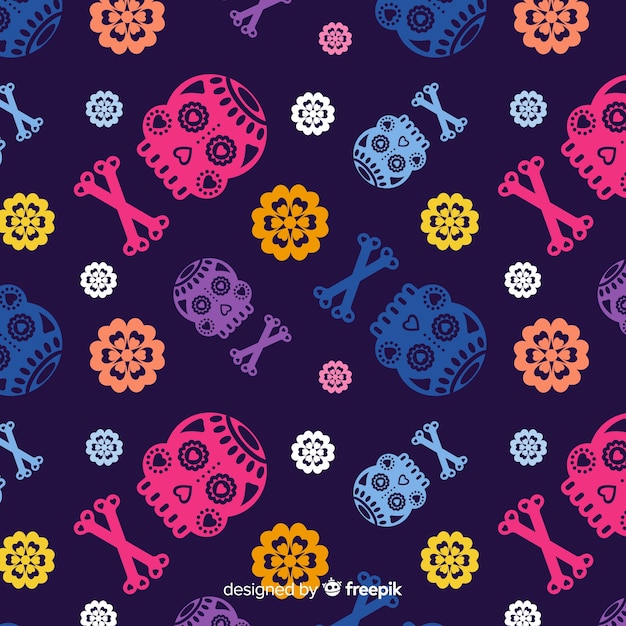 Fundo colorido de dia de muertos