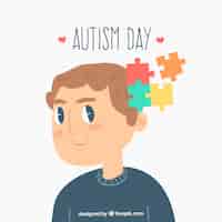 Vetor grátis fundo colorido do dia mundial do autismo