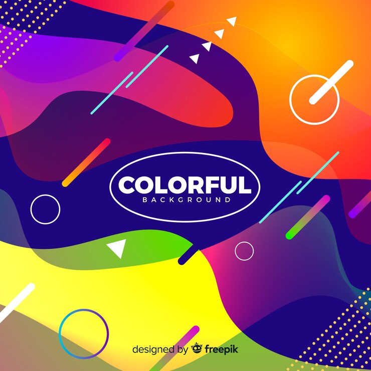 Vetor grátis fundo colorido em forma