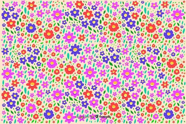 Fundo colorido floral ditsy