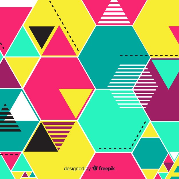 Fundo colorido geométrico