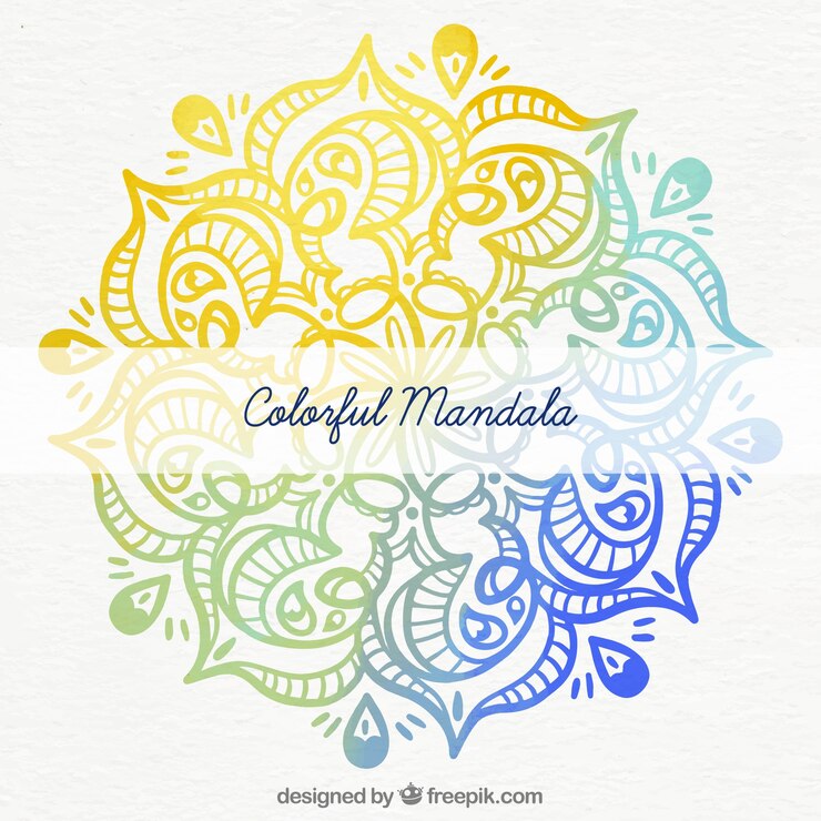 Vetor grátis fundo colorido mandala