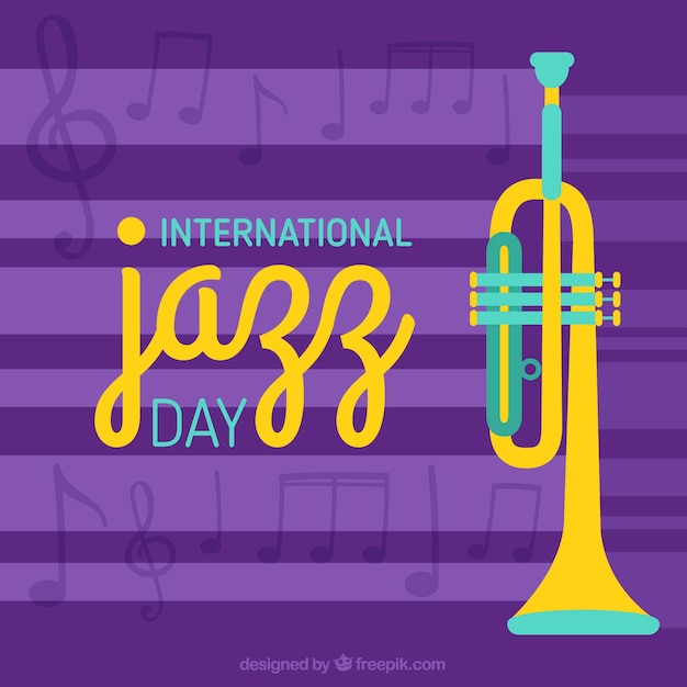 Vetor grátis fundo colorido para o dia internacional do jazz