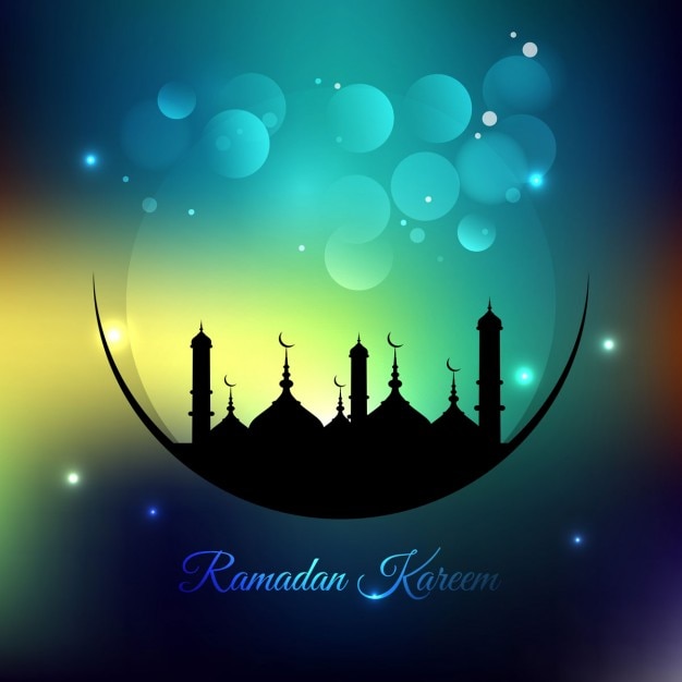 Fundo colorido ramadan kareem