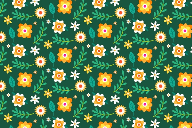 Fundo colorido servindo de impressão floral