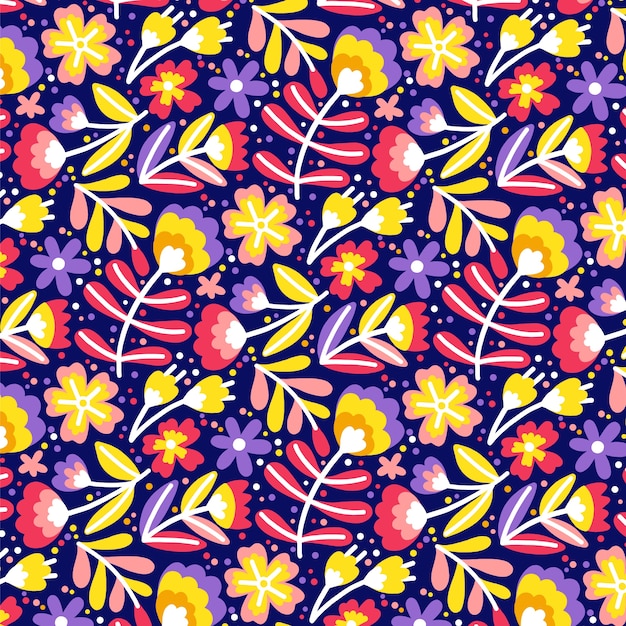 Fundo colorido servindo de impressão floral